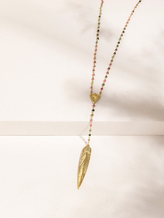 Indian GODDESS Beaded Y Necklace