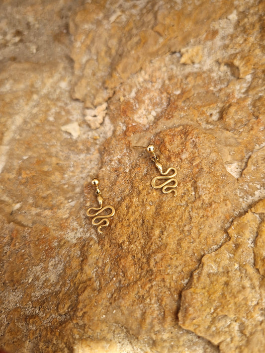 Mamba Drop Earrings 14K