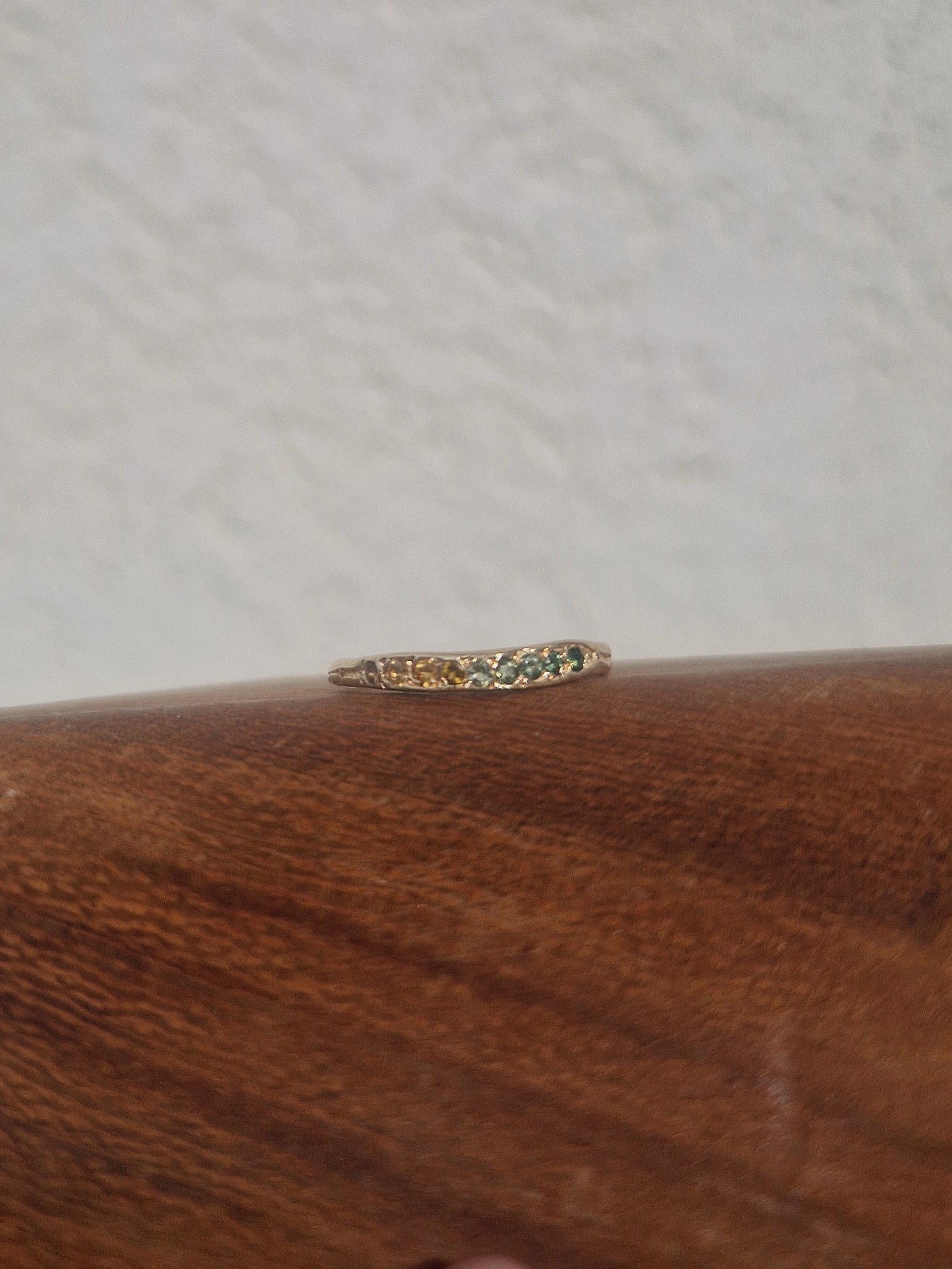 Peapod Gemstone Ring in 14K