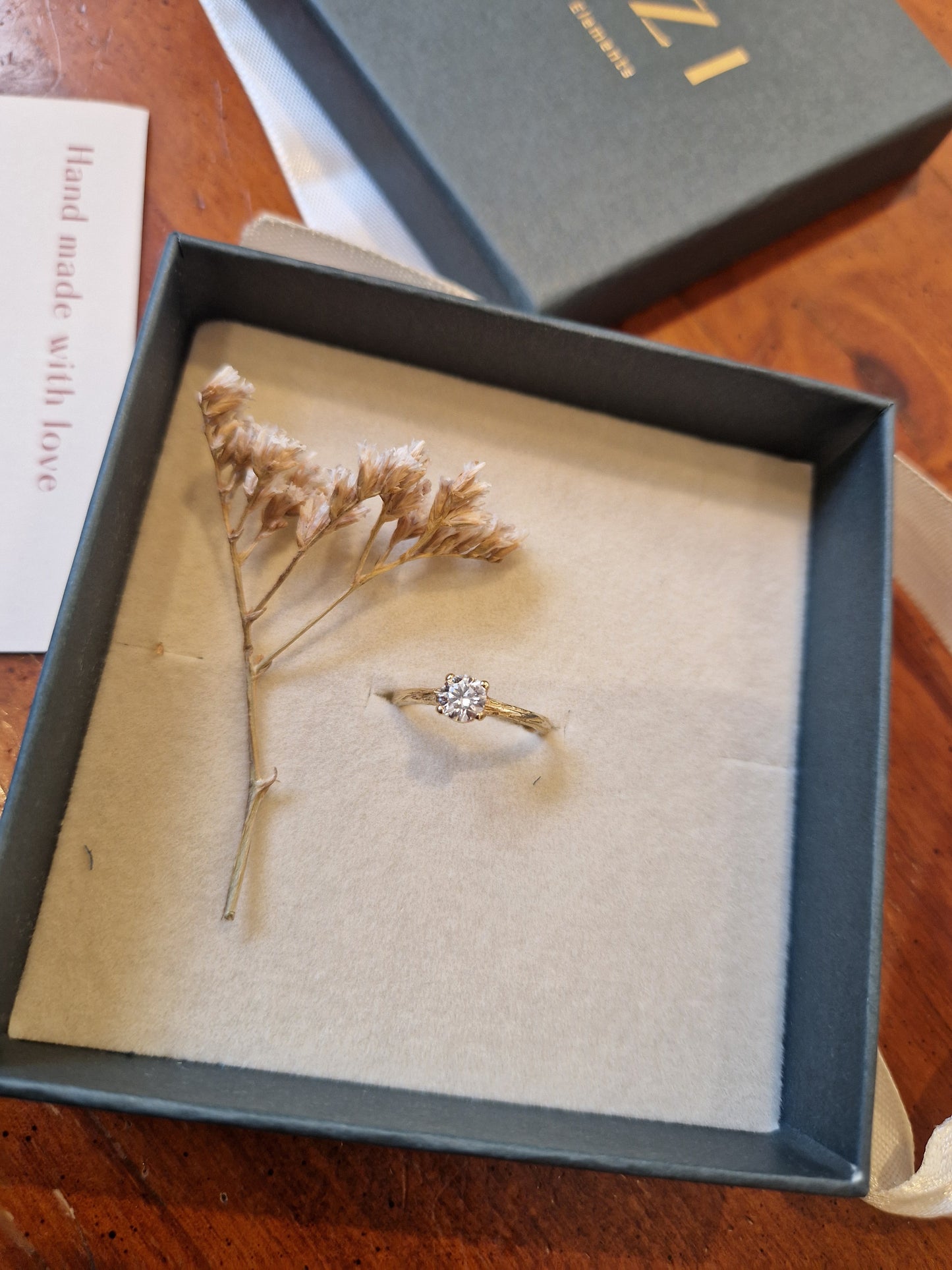 Roots Diamond Engagement Ring in 14K
