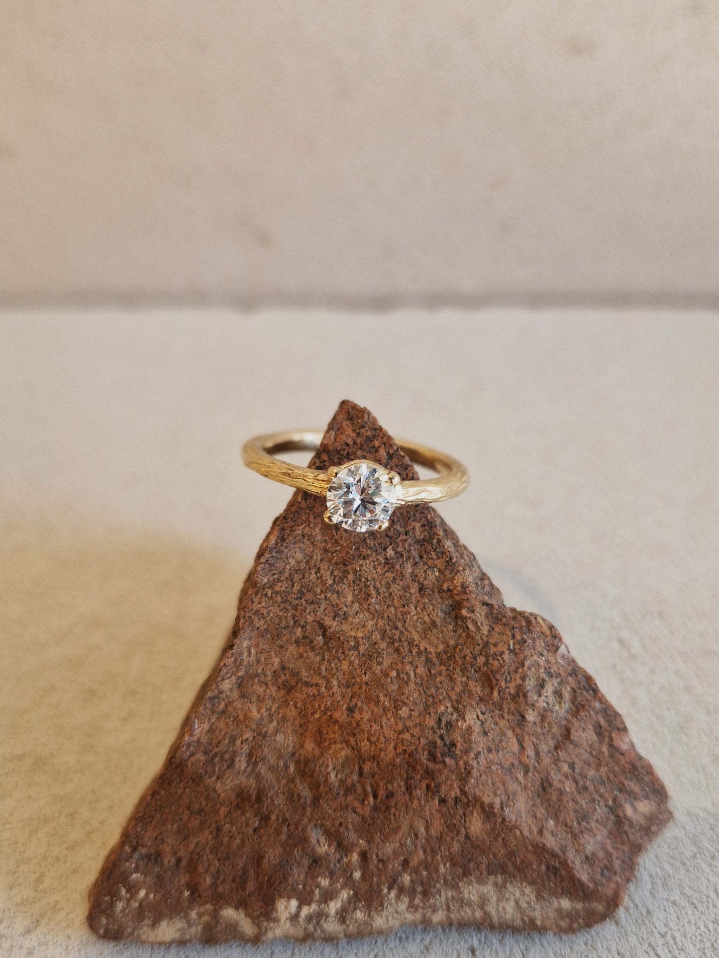 Roots Diamond Engagement Ring in 14K