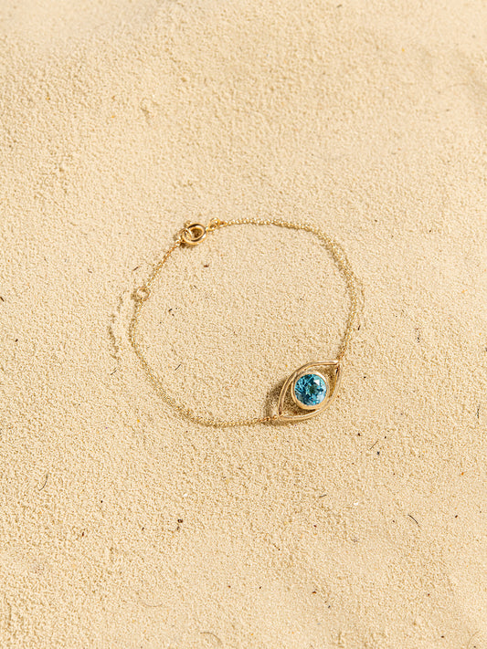 EVIL EYE Bracelet in 14k