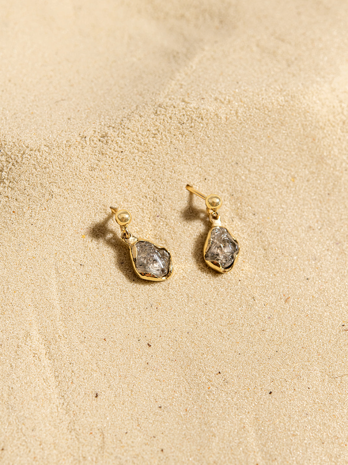 Raw Diamonds Earrings 14K