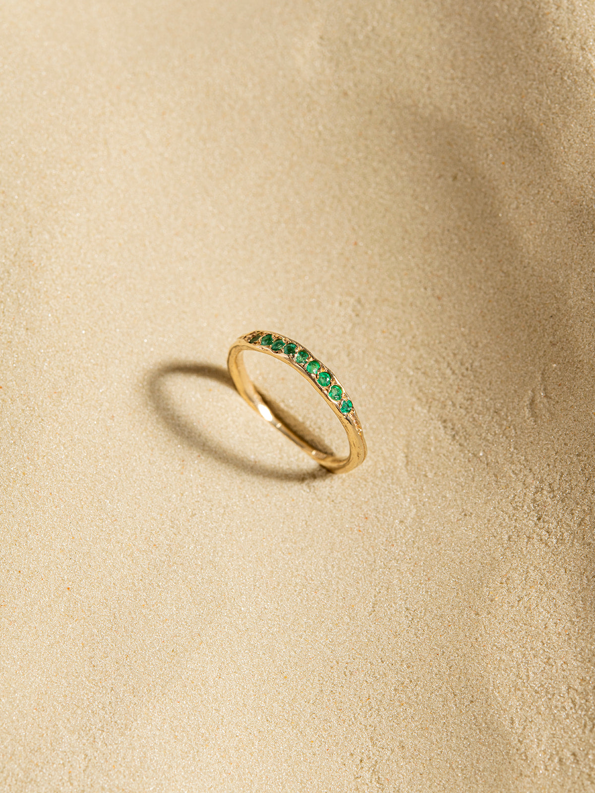 Peapod Gemstone Ring in 14K