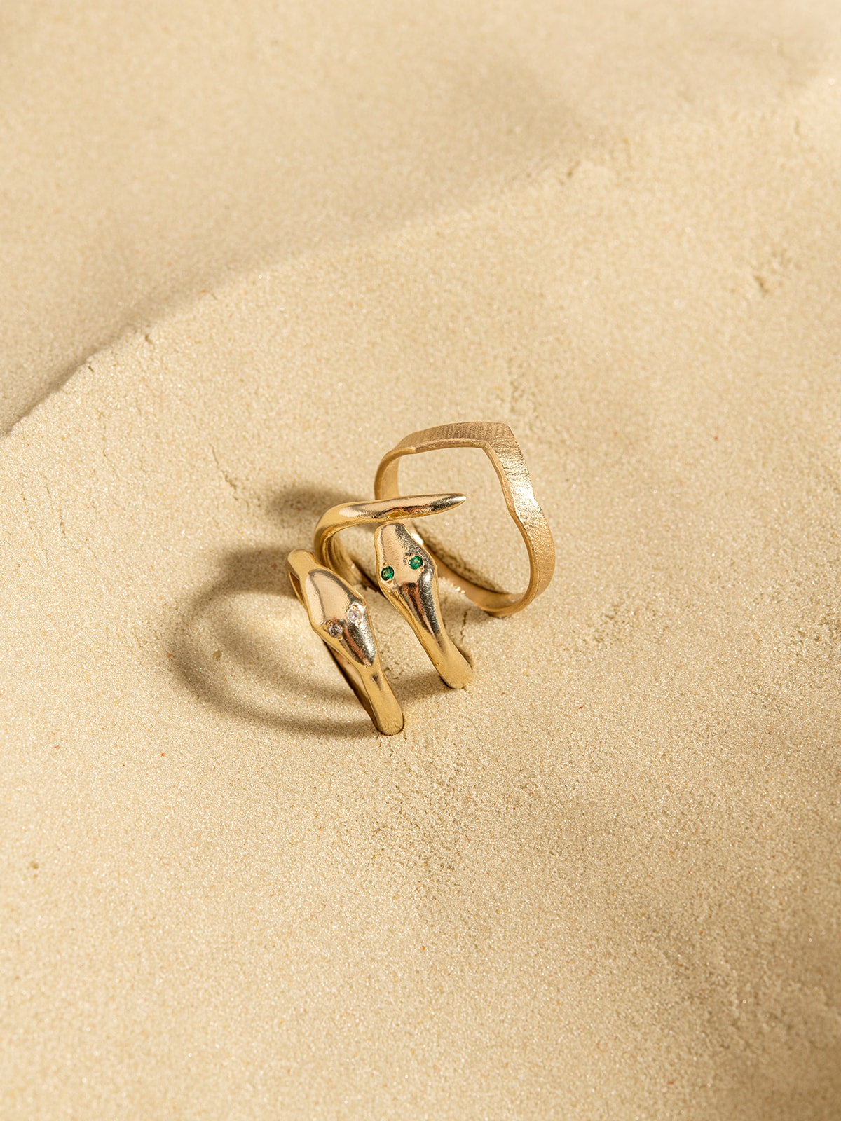 V Ring in 14K