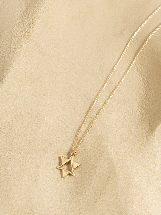 שרשרת מגן דוד זהב 14K