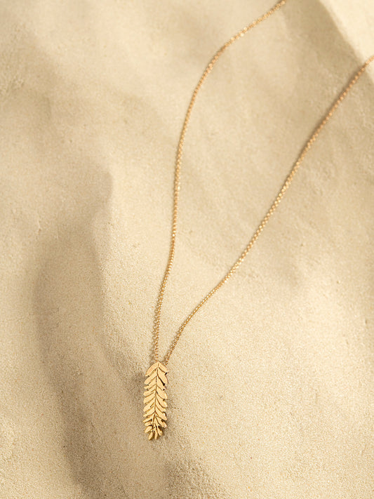 IN BLOOM Leaf Necklace in 14K