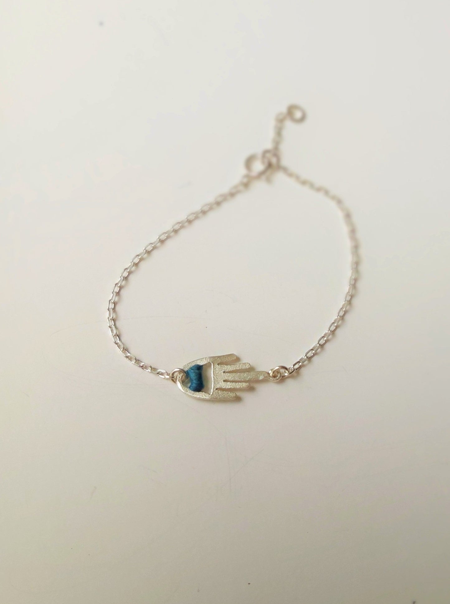 HAMSA Chain Bracelet W/ Thread