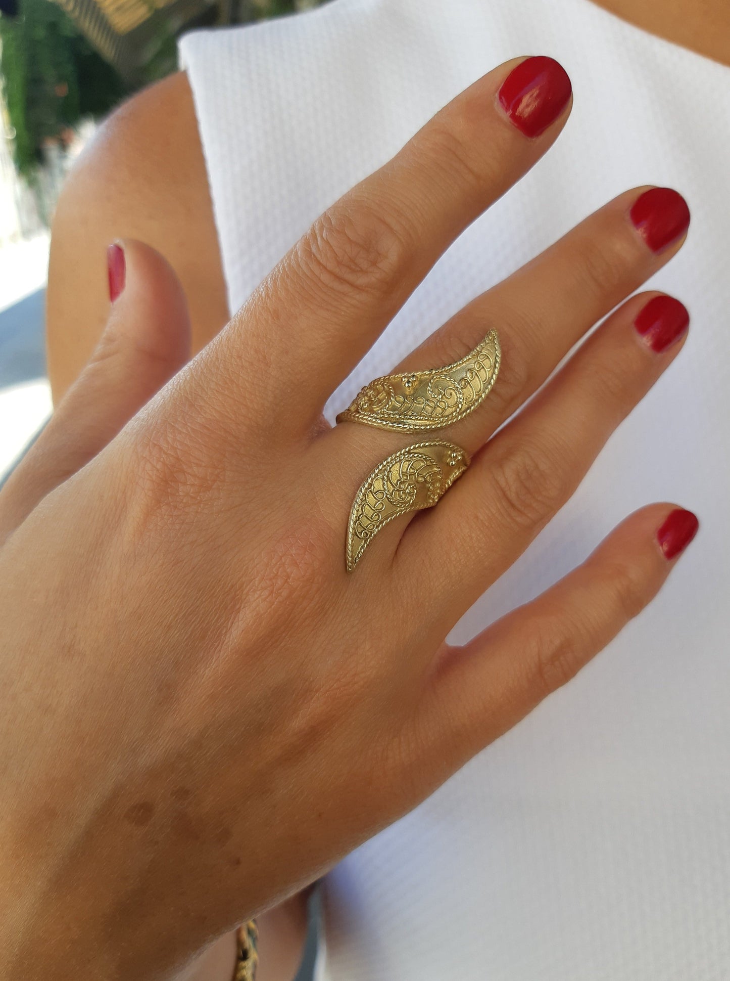 India Ring in 14K