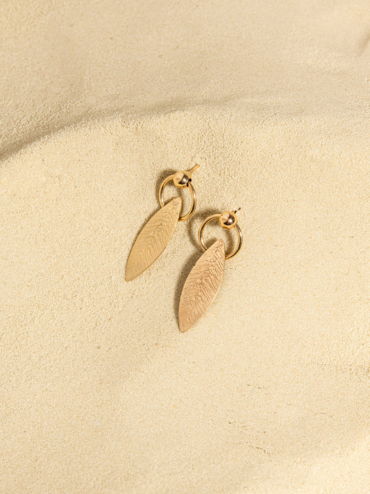 Greek Goddess Stud Earrings 14K