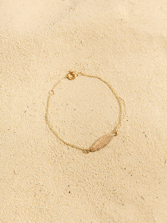 Feather Chain Bracelet 14K