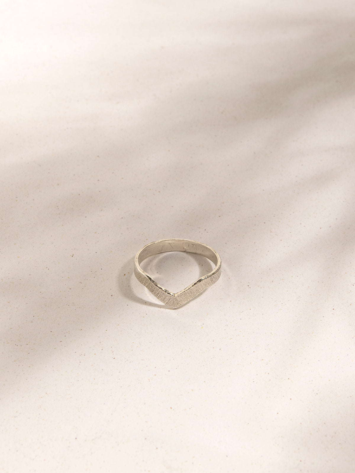 V Ring in 14K