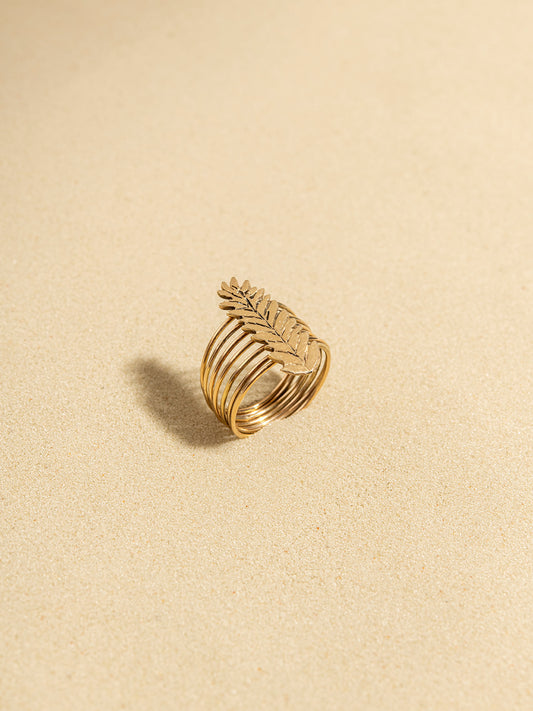 IN BLOOM Multi Band Leaf Ring in 14K