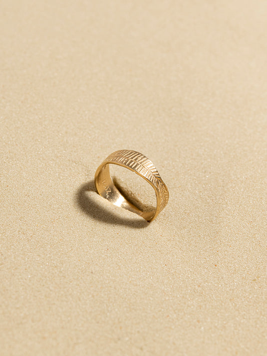 IN BLOOM Feather Ring in 14K