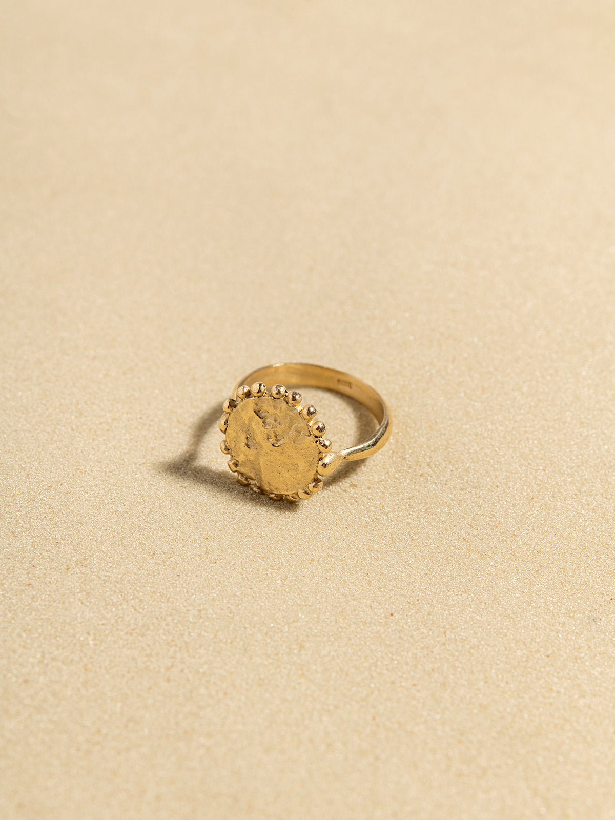 Sun on Mars Signet Ring in 14K