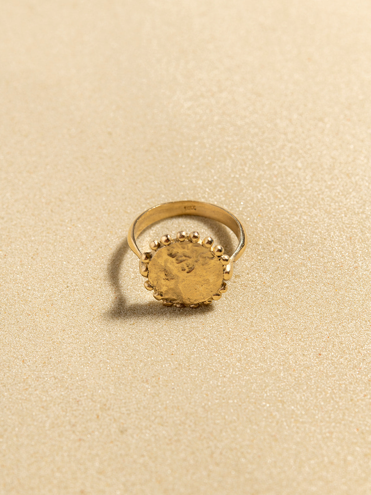 Sun on Mars Signet Ring in 14K