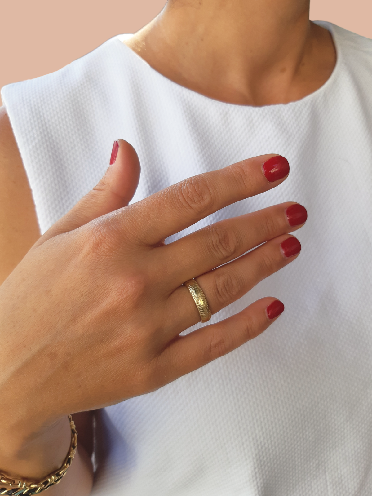 Lines Ring in 14K