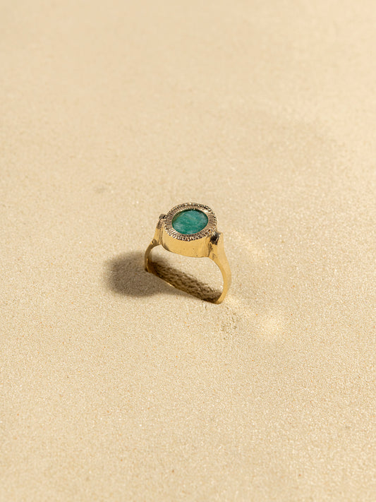 Emerald Crown Ring in 14K