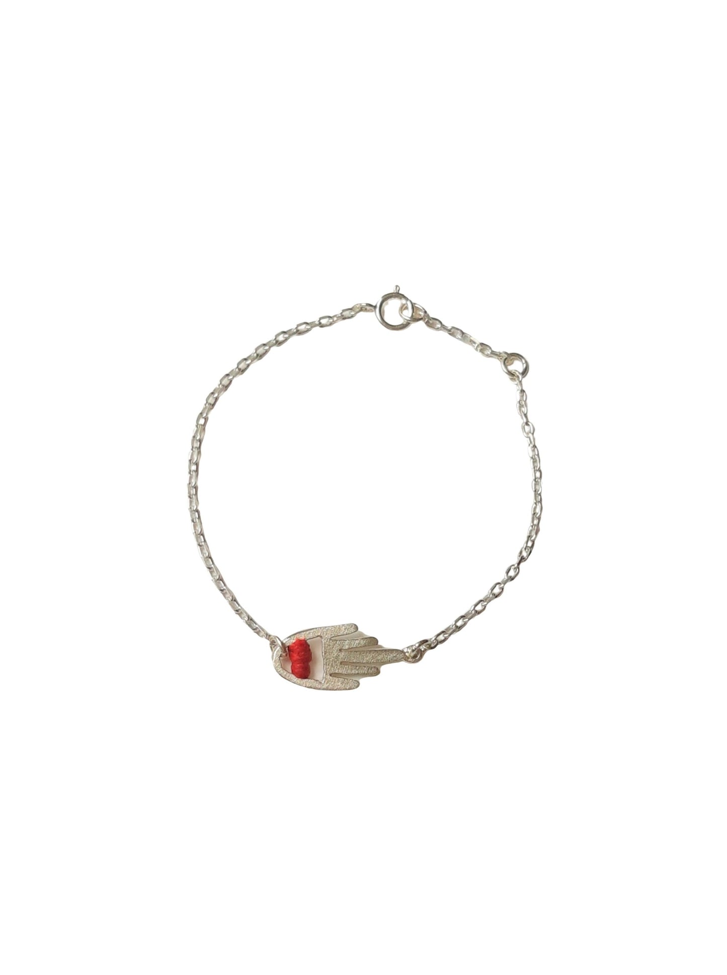 HAMSA Chain Bracelet W/ Thread