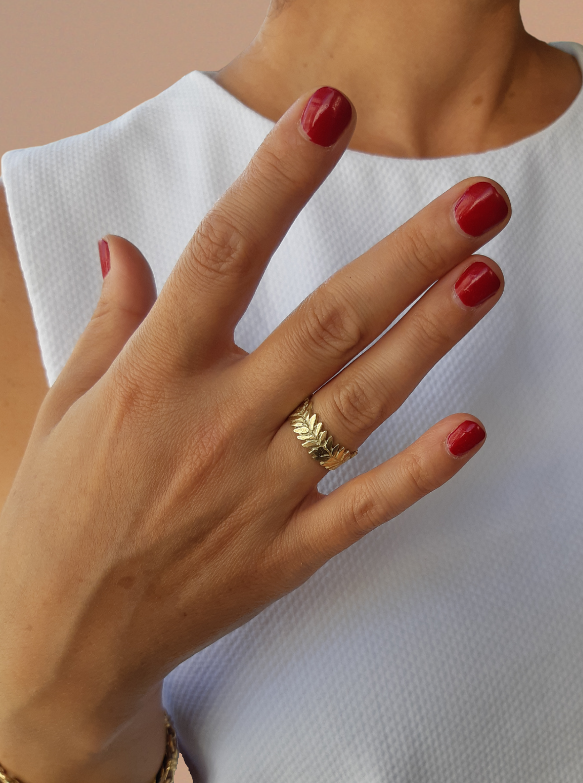 IN BLOOM Leaf Ring in 14K