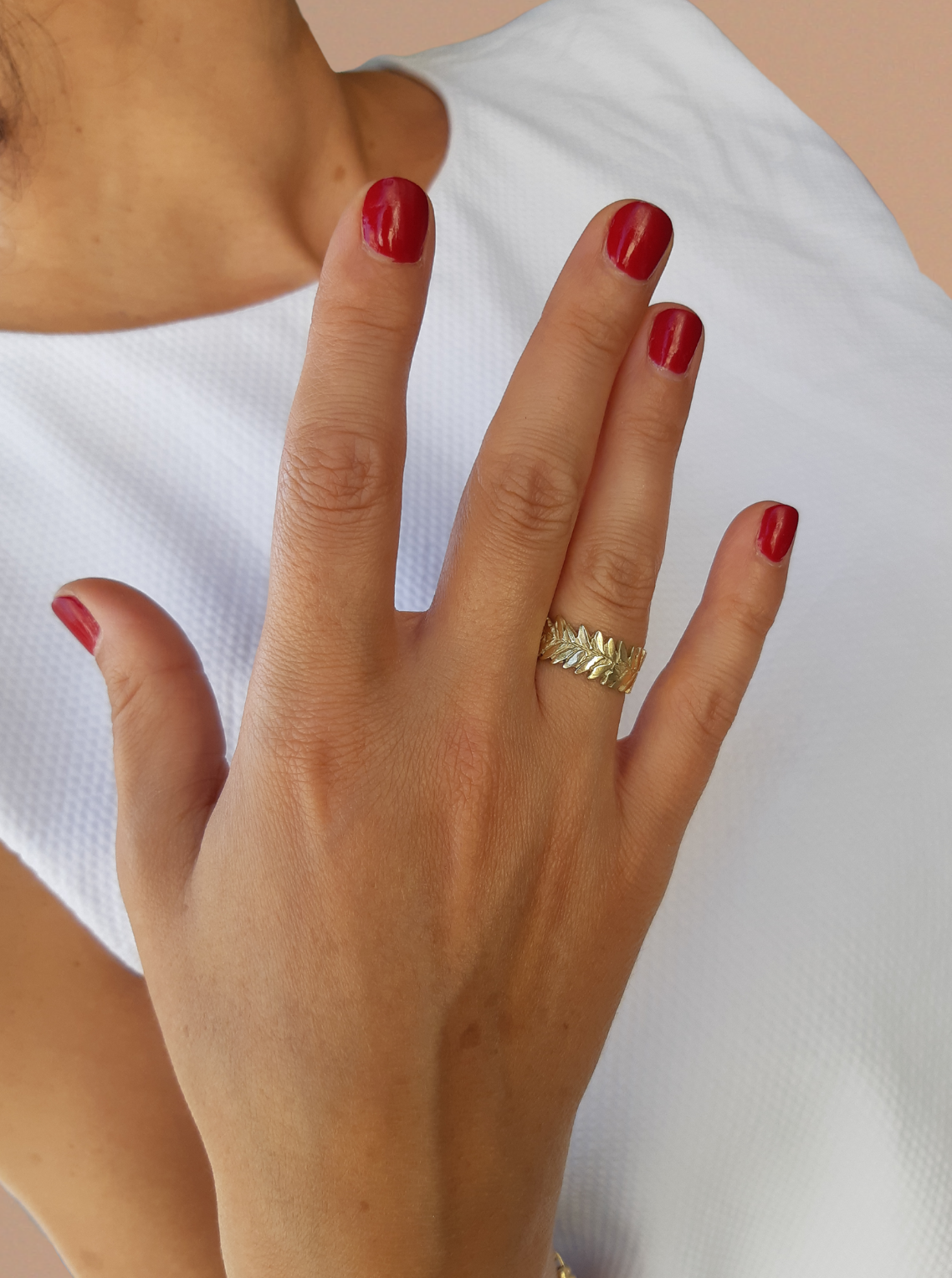 IN BLOOM Leaf Ring in 14K