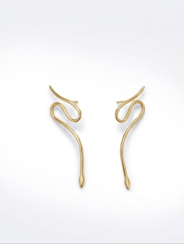 Mamba Long Ear Climber Earrings