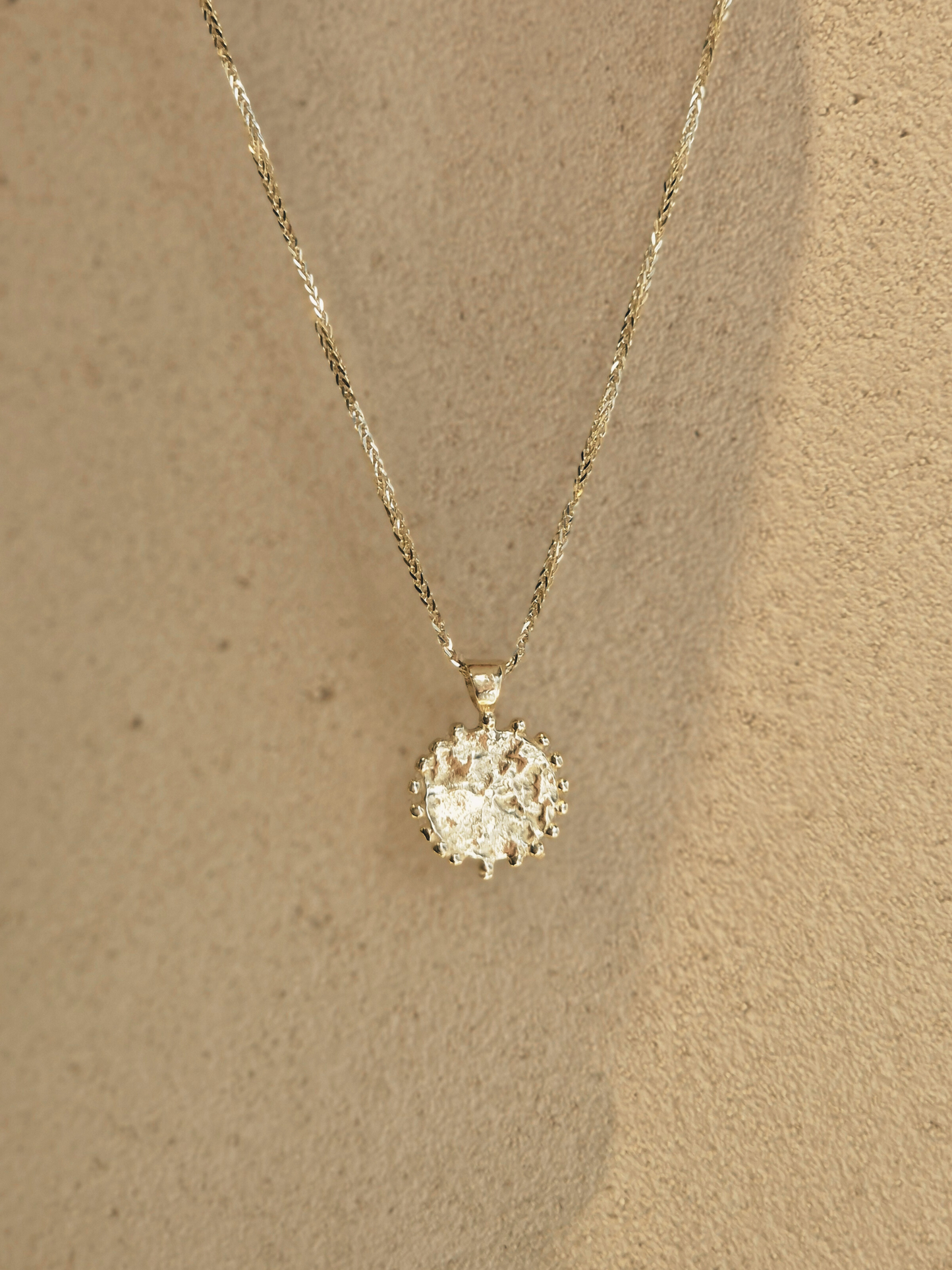 Sun on Mars Necklace in 14K