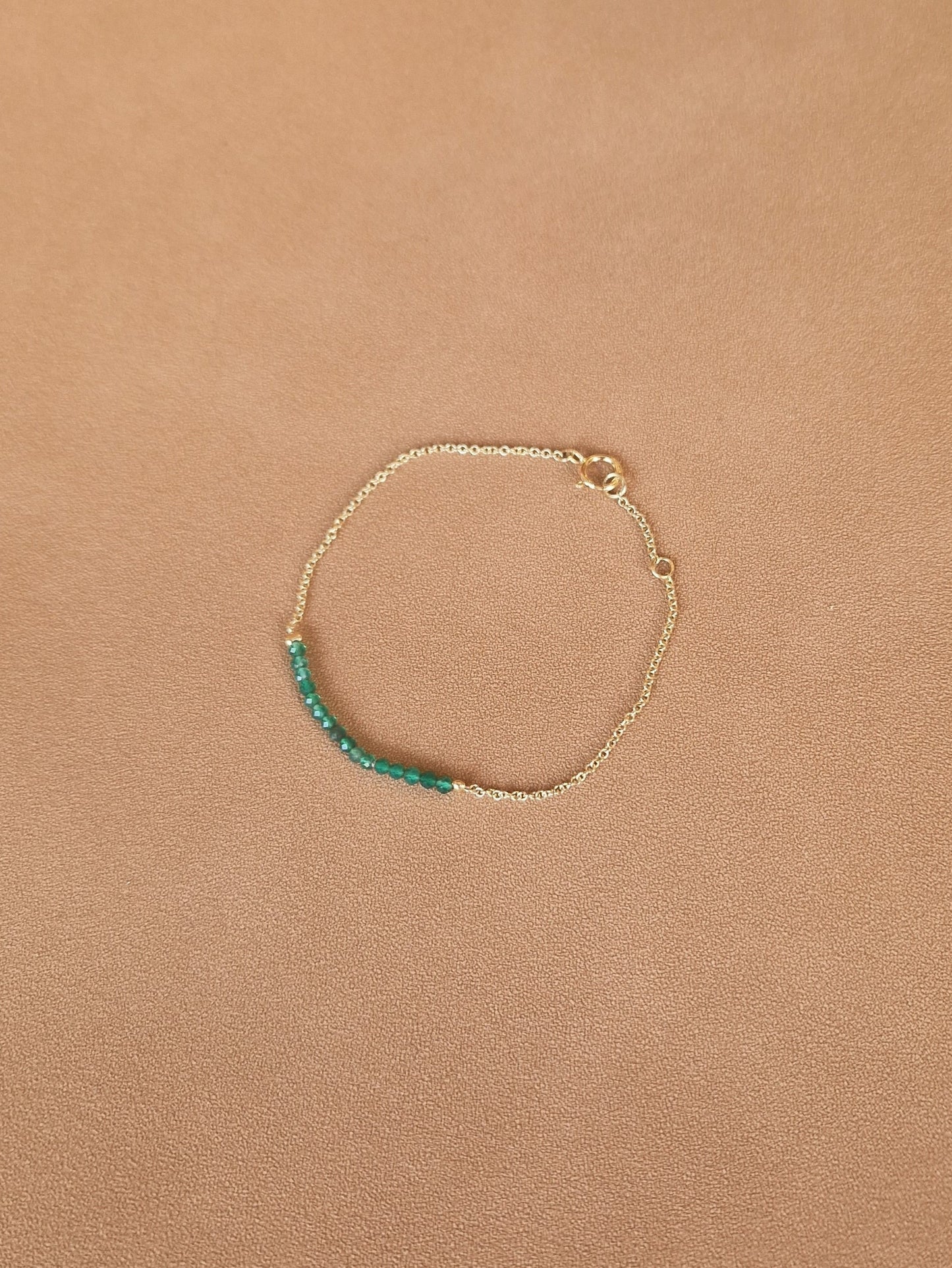 Gemstone Chain Bracelet 14K