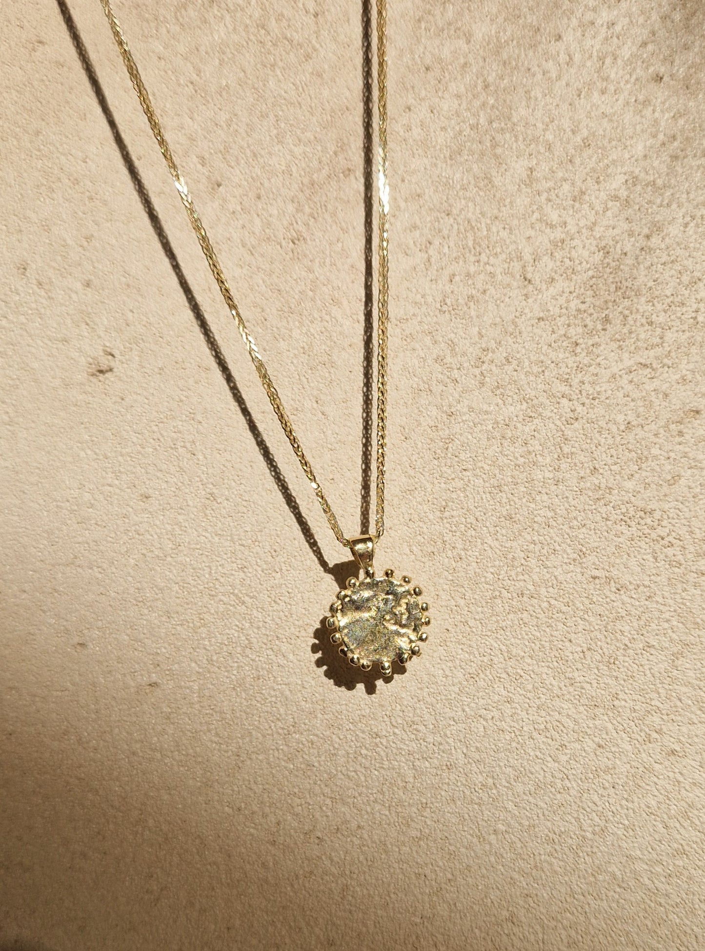 Sun on Mars Necklace in 14K