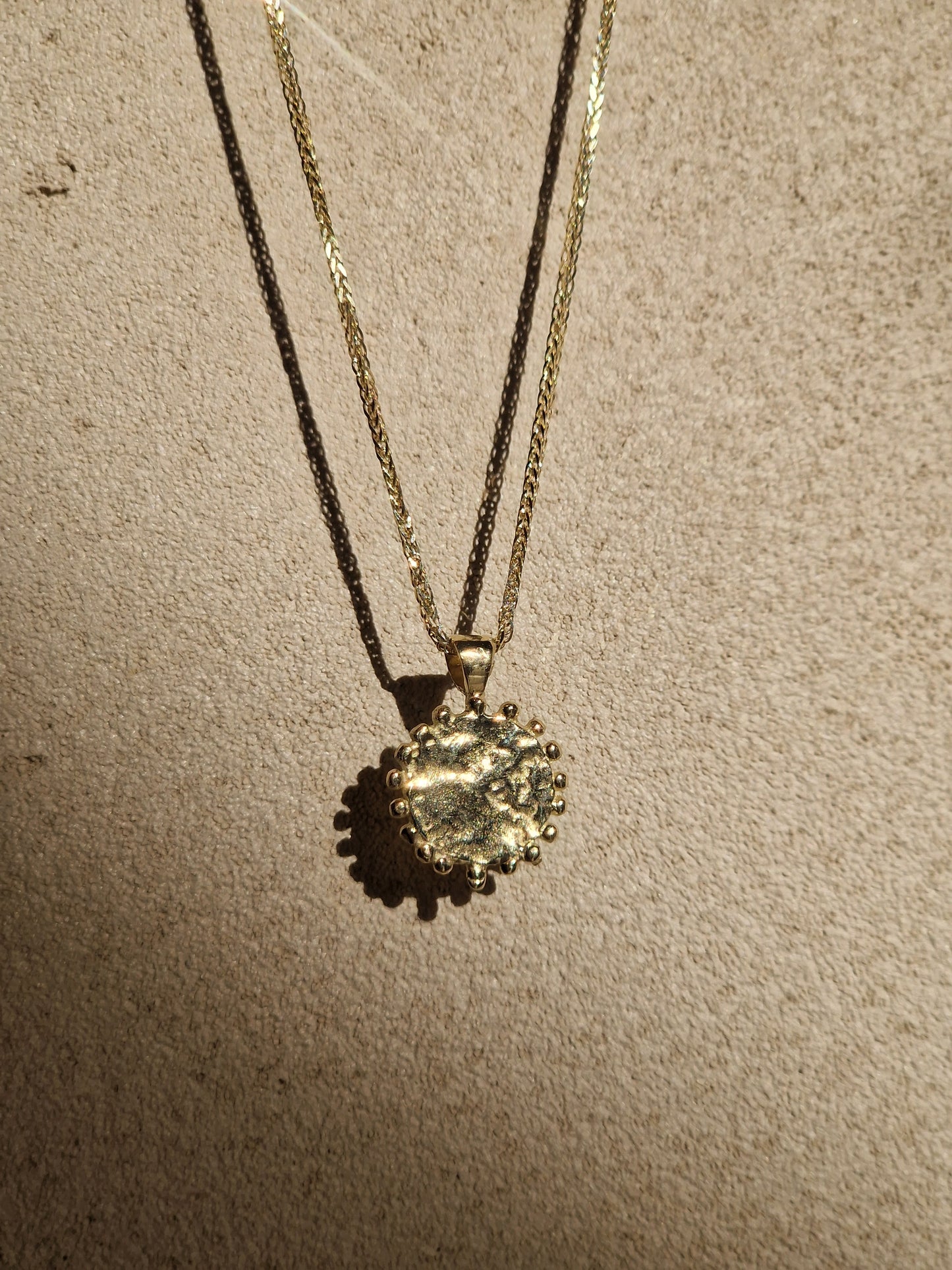 Sun on Mars Necklace in 14K