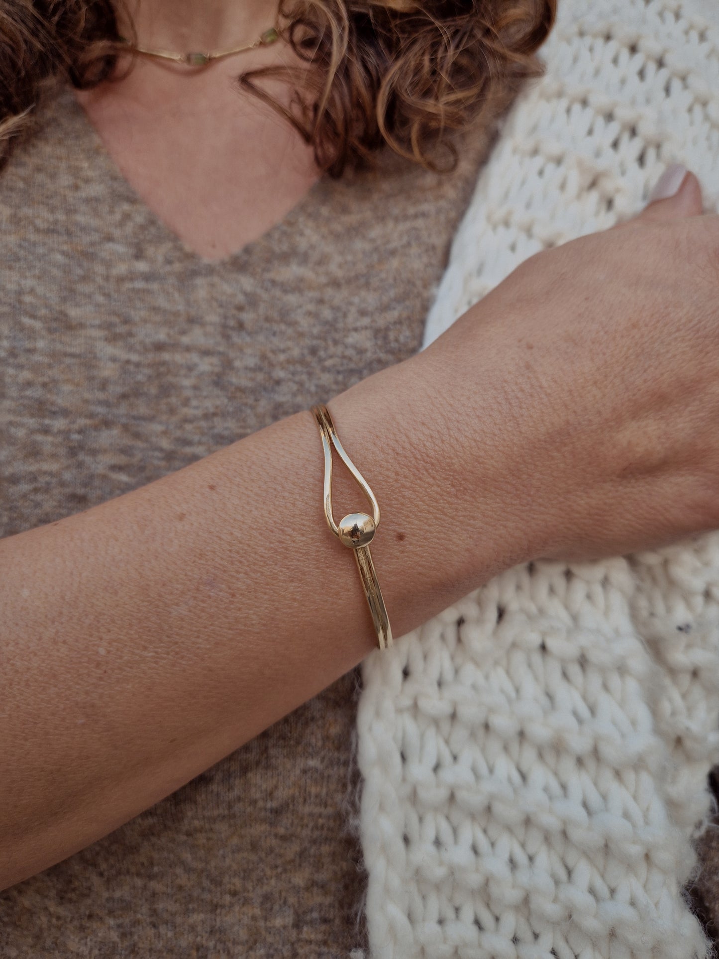 Lasso Cuff Bracelet in 14k