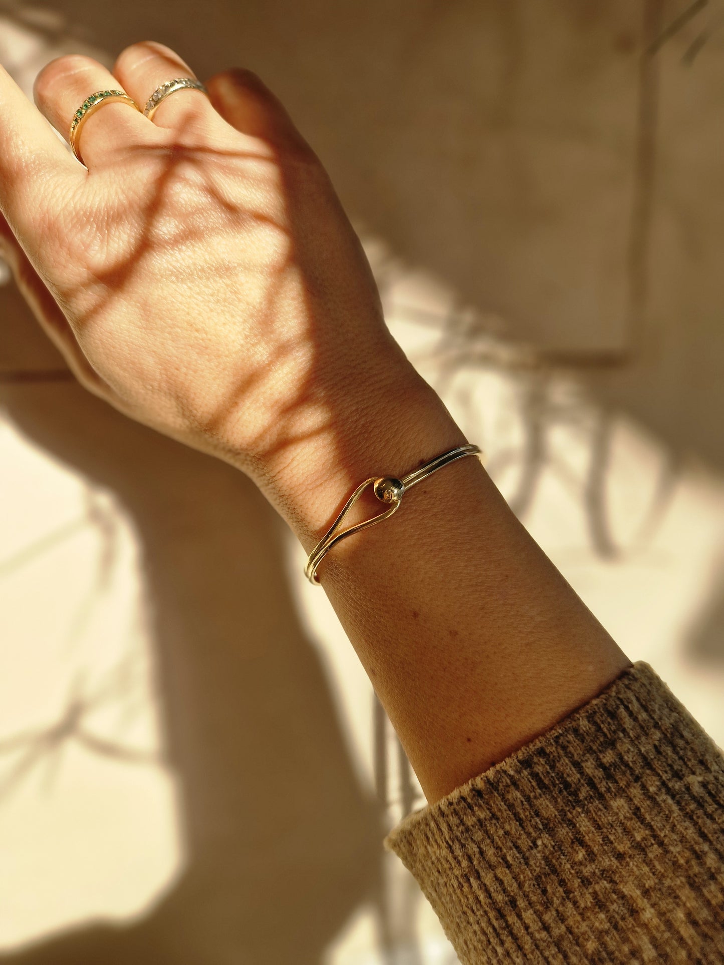 Lasso Cuff Bracelet in 14k