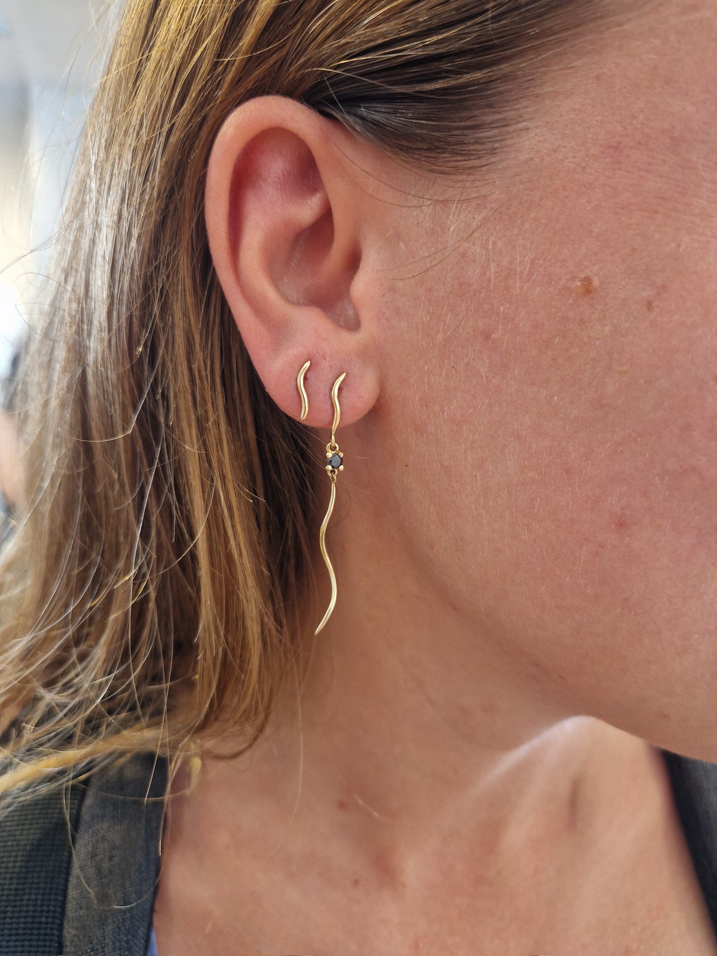 MAMBA Drop Earrings 14K