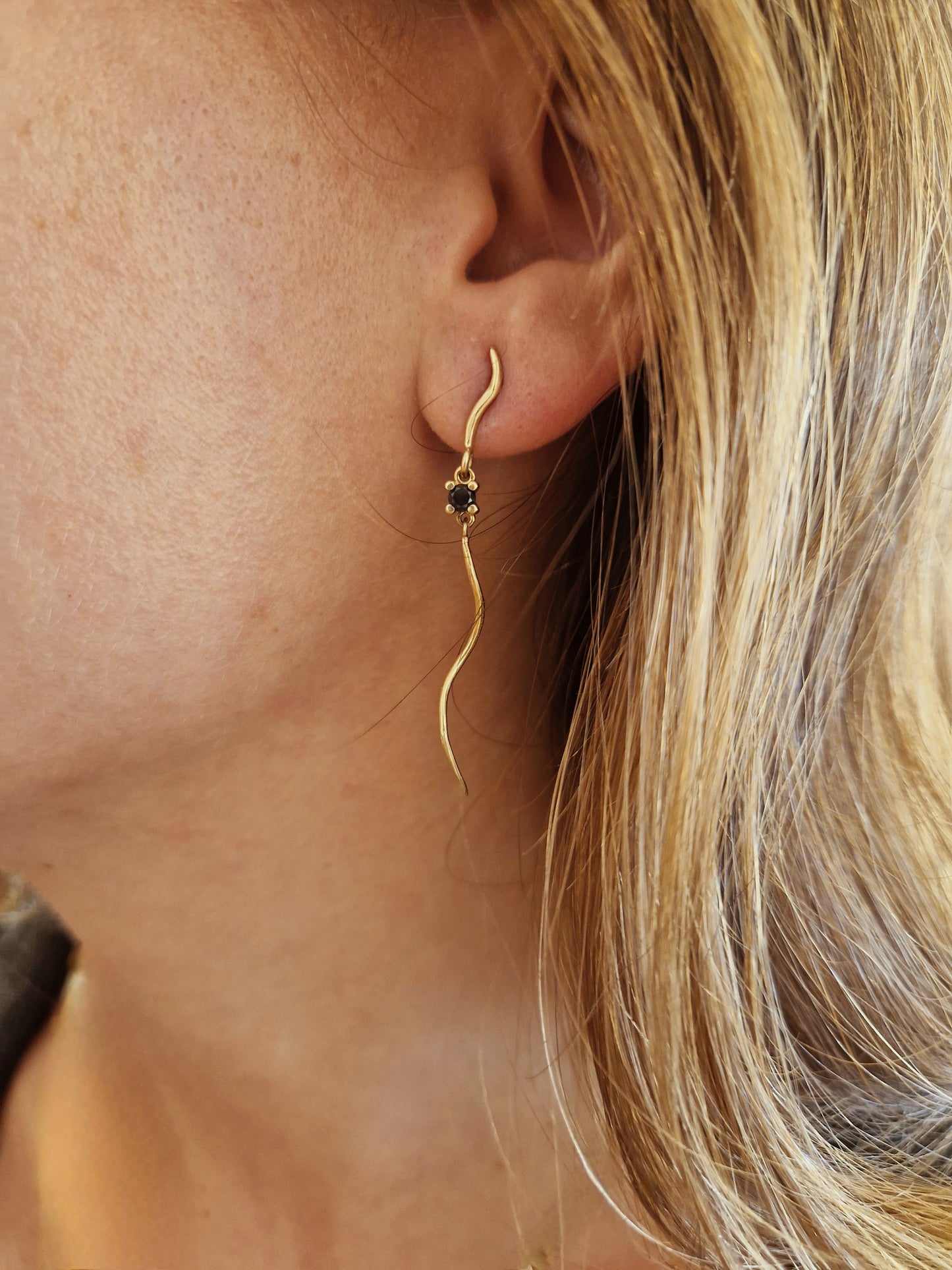MAMBA Drop Earrings 14K