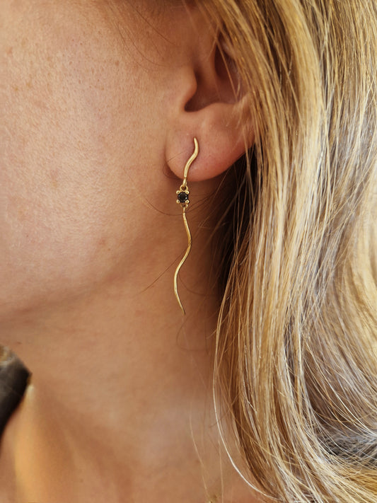 MAMBA Drop Earrings 14K