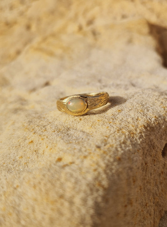 טבעת אופל שורשים 14K