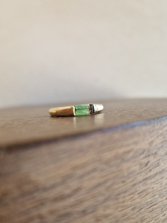 Watermelon Tourmaline Ring in 14K