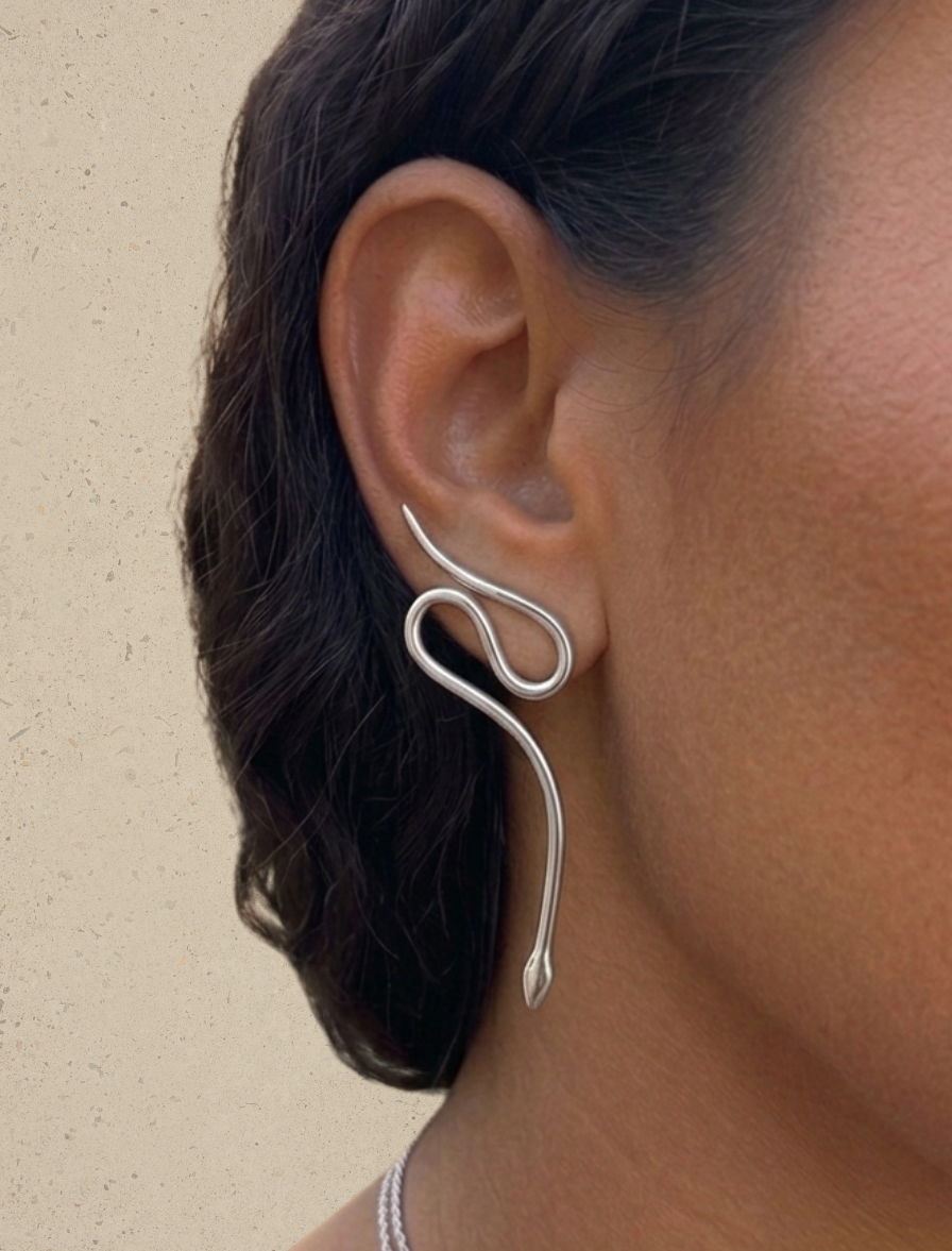 Mamba Long Ear Climber Earrings