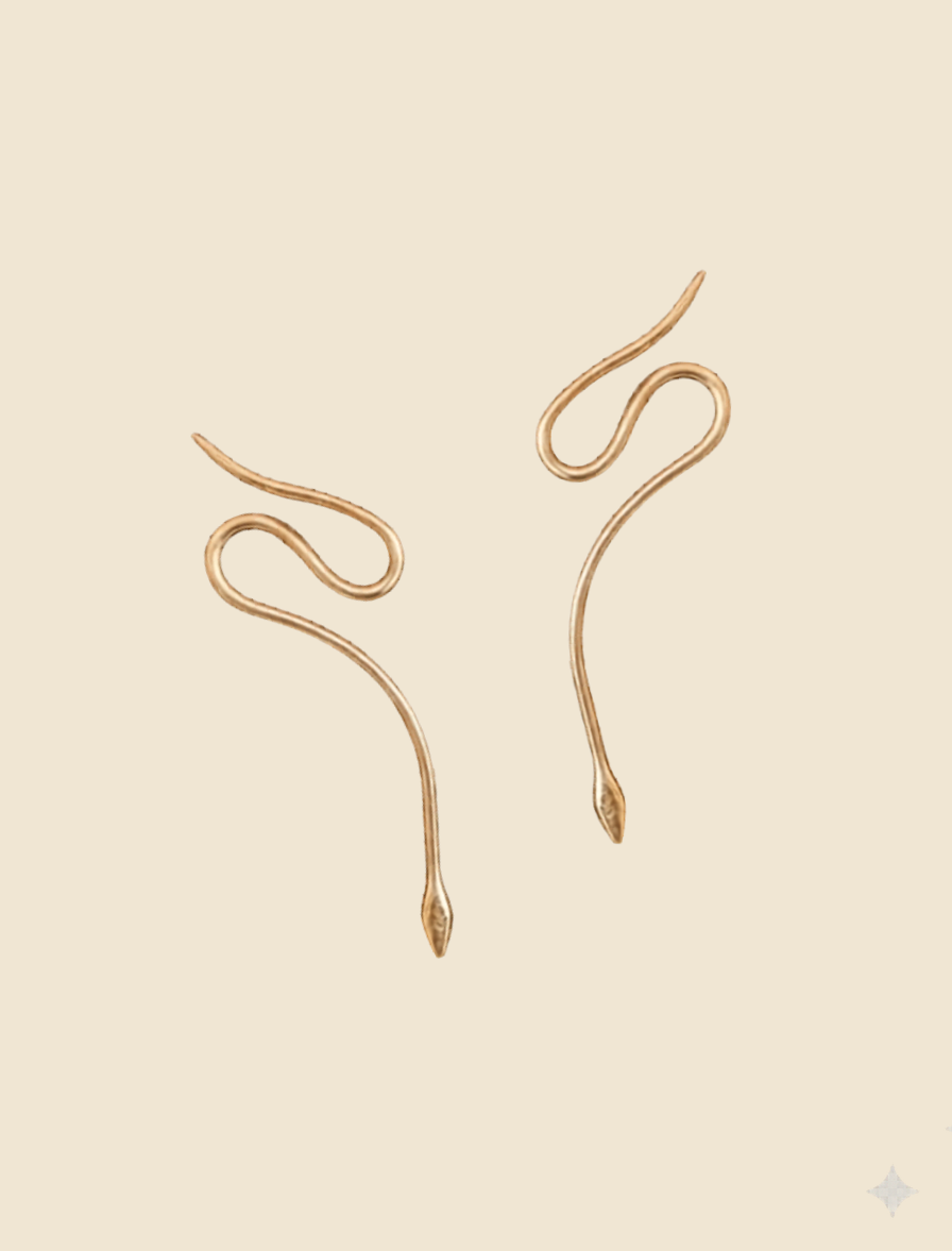 Mamba Long Ear Climber Earrings