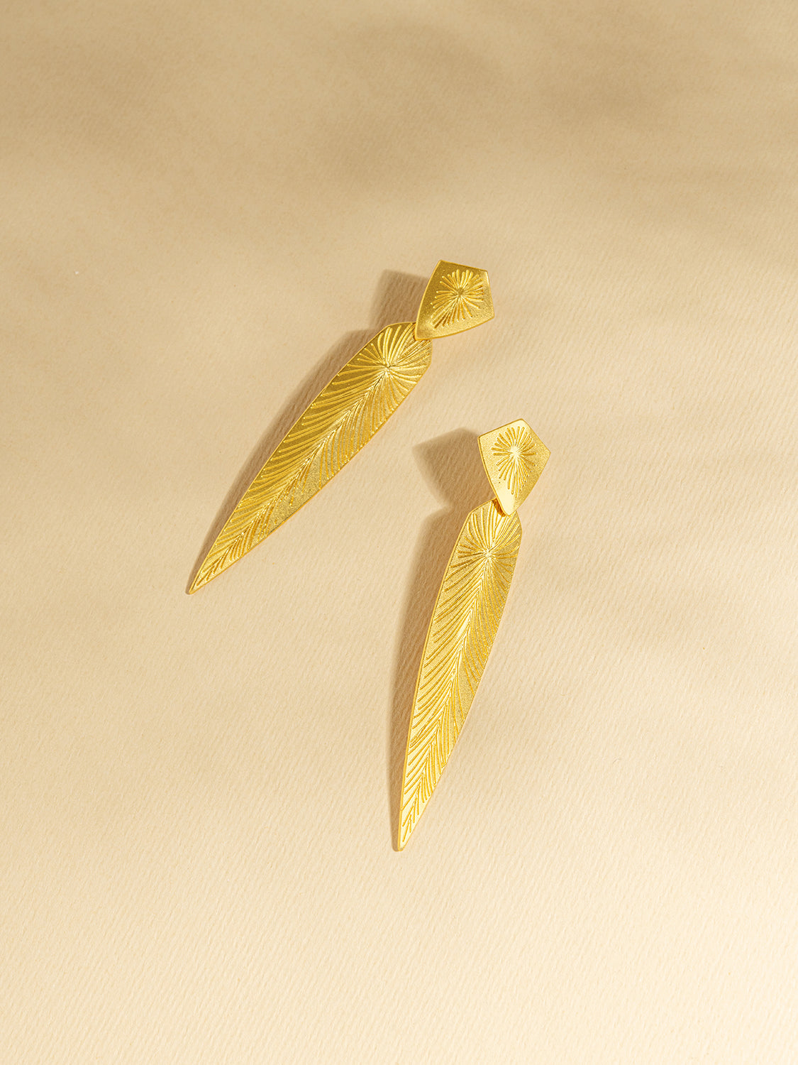 Indian Goddess Feather Earrings