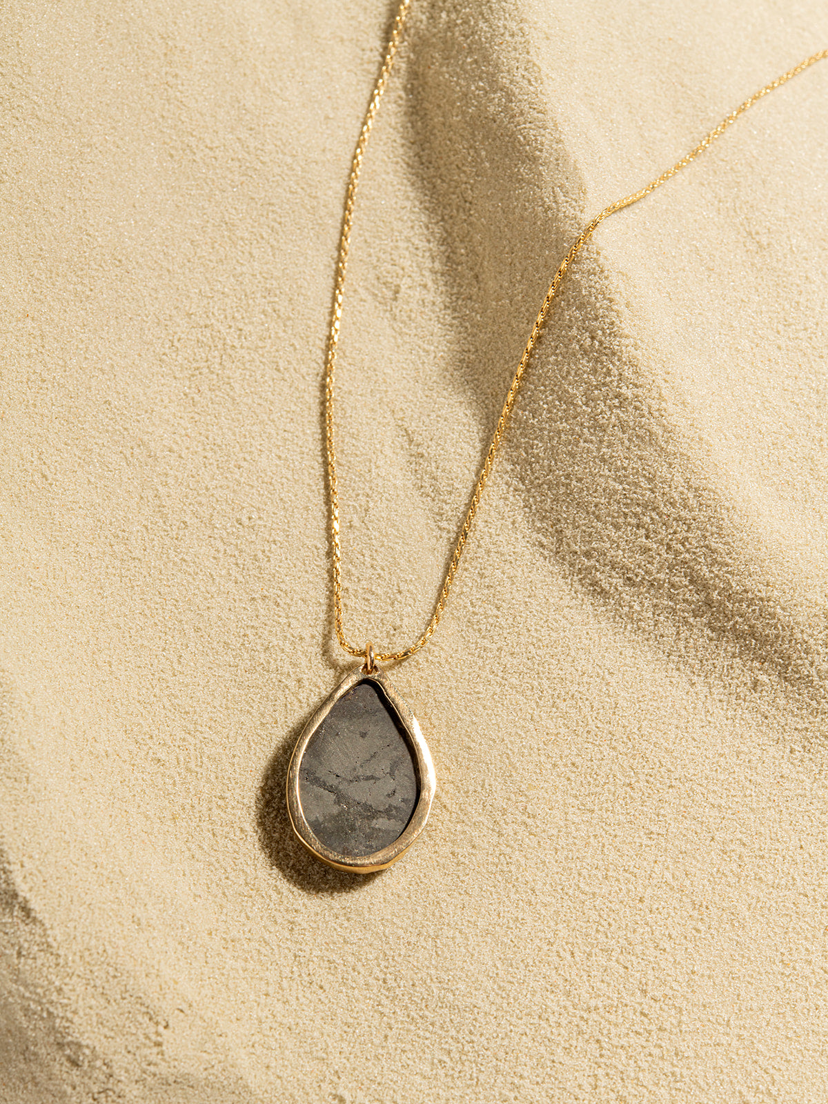 Pyrite Necklace in 14K