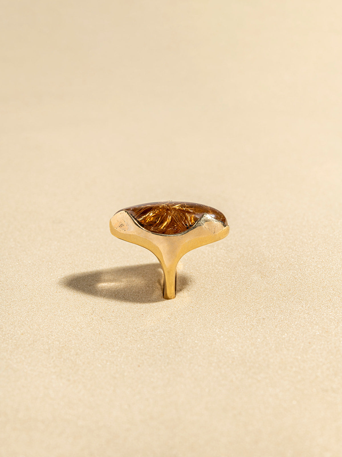 Rutile Quartz Ring in 14K