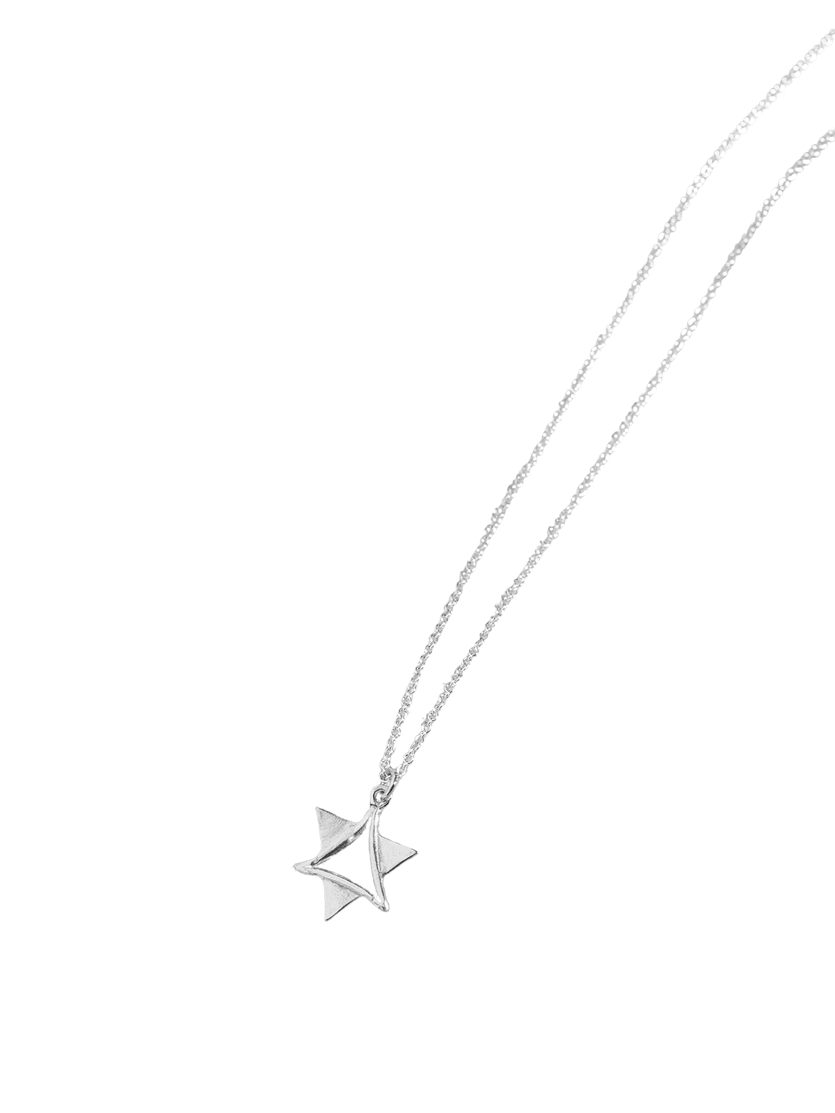 Star of David Necklace in 14K 14K White Gold / 42 cm (16.5)